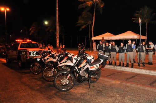 Orla da capital foi um dos pontos com reforço de policiamento durante o fim de semana (Foto: Wagner Varela)