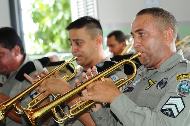 Banda de Música da PM ensaia para desfiles da Semana da Pátria