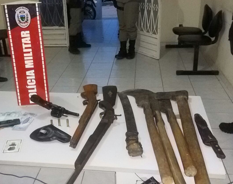Materiais apreendidos