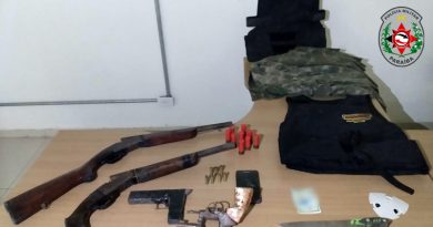Polícia Militar apreende três armas de fogo, dois coletes balísticos e detém dois suspeitos após troca de tiros em Bayeux Polícia Militar apreende três armas de fogo, dois coletes balísticos e detém dois suspeitos após troca de tiros em Bayeux