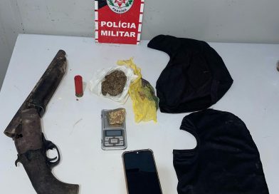Polícia Militar apreende arma e objetos do crime após troca de tiros na cidade de Mataraca