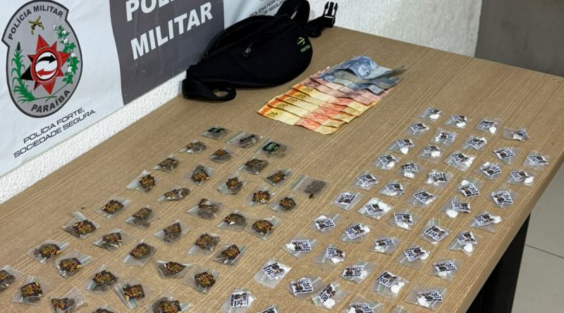 Suspeito de tráfico é preso com quase 100 porções de drogas prontas para a venda em João Pessoa