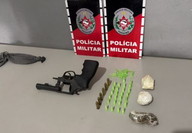 Polícia Militar prende suspeito e apreende arma e drogas em Santa Rita